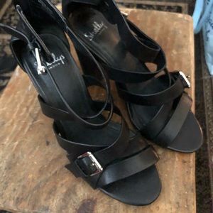 Shelly London’s strapped heels